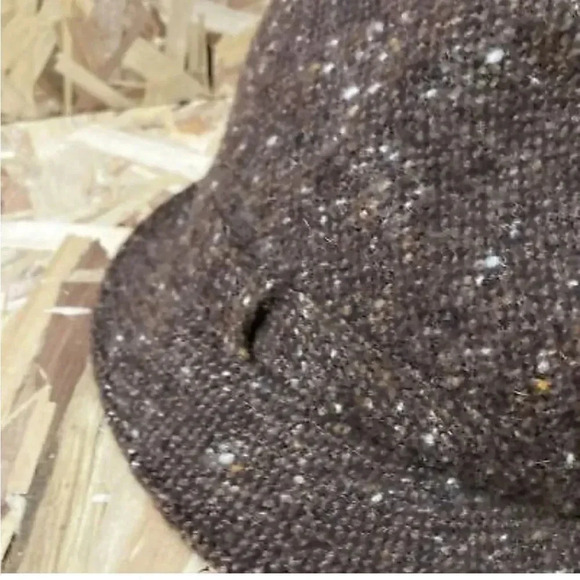 GREY TWEED FEDORA WALKING HAT - Picture 4 of 15